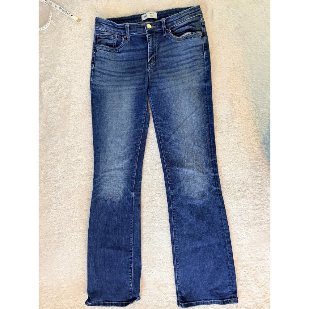BKE Jeans Womens Payton Low-Rise Boot Leg Blue Jeans Size 28L (28x33.5) Distress